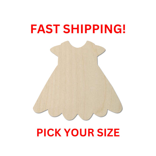 Wooden Dress Shape | Dress Blank Cutout | Craft Supplies | Bulk Wholesale | Fashion Dress | Laser Cut