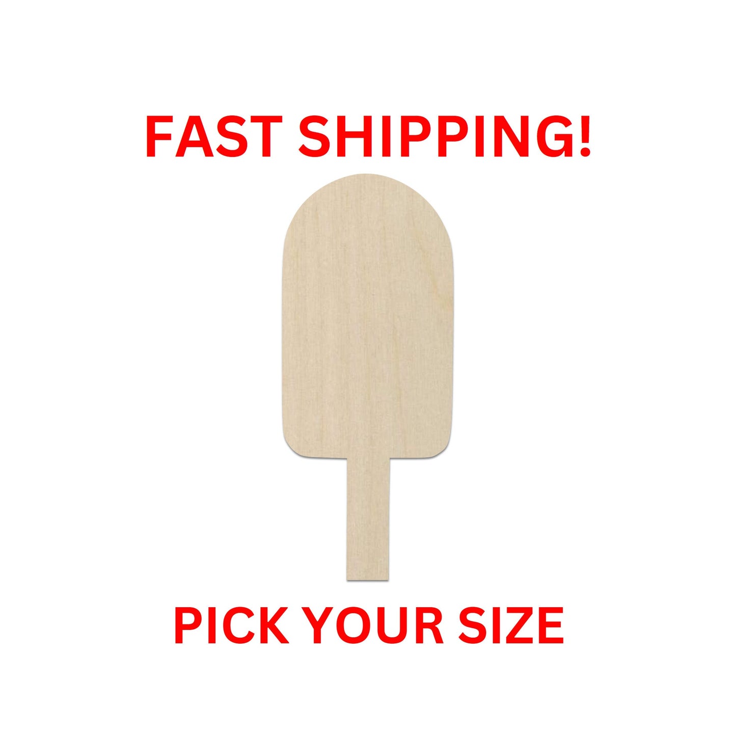 Wooden Popsicle Shape 02 - DIY Craft