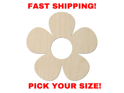 Wooden Flower Shape | Wooden Flower Spring Cutout | Craft Supplies | Laser Cut | Bulk Flower Blank