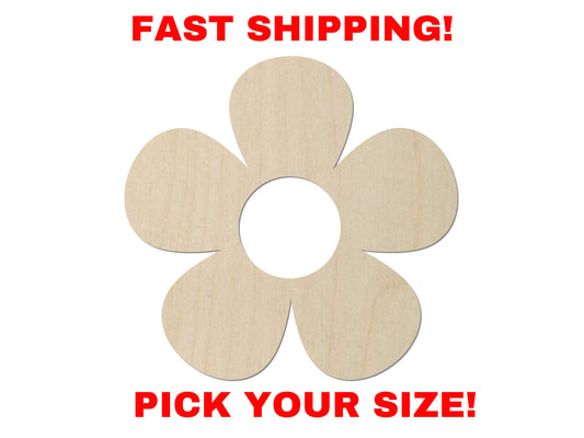 Wooden Flower Shape | Wooden Flower Spring Cutout | Craft Supplies | Laser Cut | Bulk Flower Blank