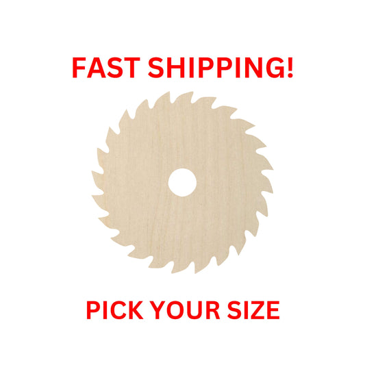 Wooden Saw Blade Shape | Saw Blade Blank Cutout | Craft Supplies | Bulk Wholesale | DIY Shapes