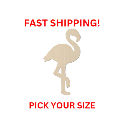 Wooden Flamingo Shape | Flamingo DIY Cutout | Craft Supplies | Bulk Wholesale | Crafting Bulk | DIY Crafting Supply