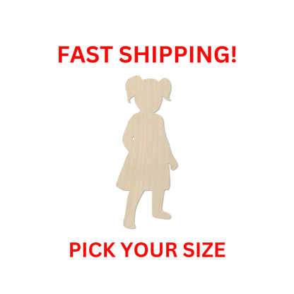 Wooden Girl Shape | Girl Blank Cutout | Craft Supplies | Bulk Wholesale | Laser Cut