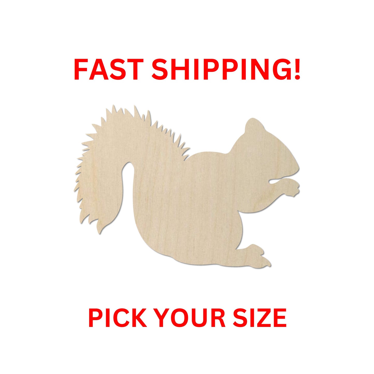 Wooden Squirrel Shape - DIY Craft