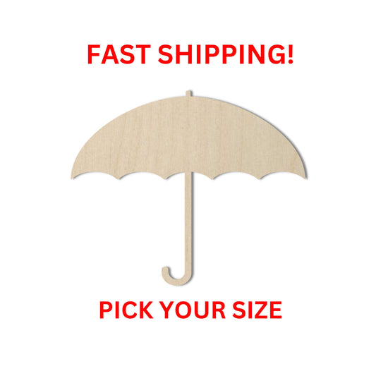 Wooden Umbrella Shape | Umbrella Blank Cutout | Craft Supplies | Bulk Wholesale