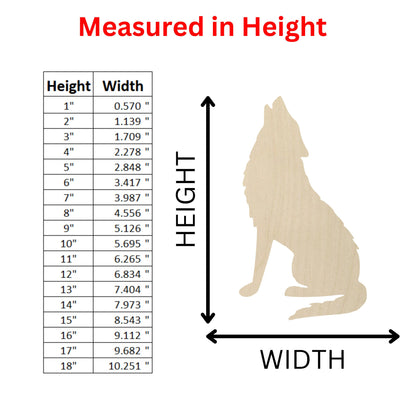 Wooden Wolf Shape 01 | Wolf Shape - Woodland Wildlife Outdoors Wolf Predator Howling Wolf