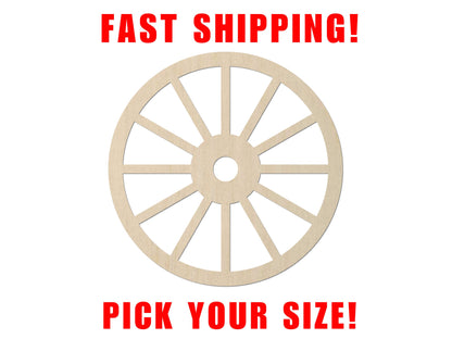 Wooden Wheel Shape | Wooden Wheel Cutout | Craft Supplies | Wholesale Bulk Wheels