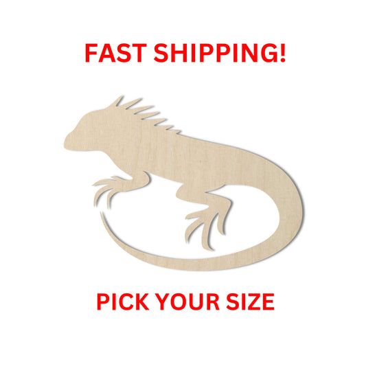 Wooden Iguana Shape | DIY Crafting Supplies | Iguana Cutouts | Blank Iguana for DIY Projects | Bulk Wholesale