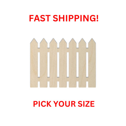 Wooden Picket Fence Shape | Fencing Blank Cutout | Craft Supplies | Bulk Wholesale