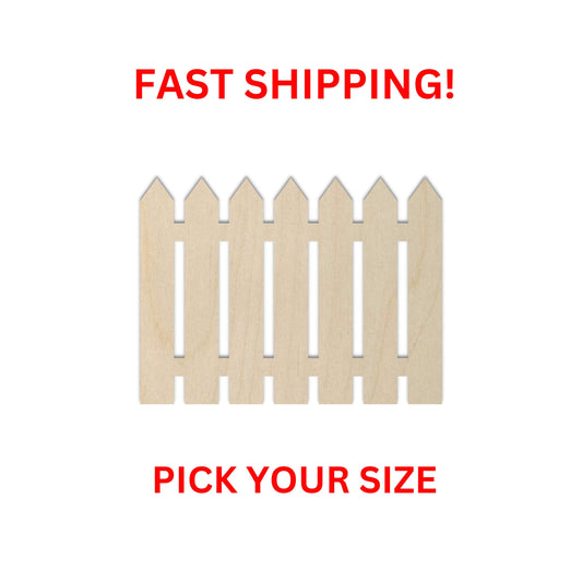 Wooden Picket Fence Shape | Fencing Blank Cutout | Craft Supplies | Bulk Wholesale