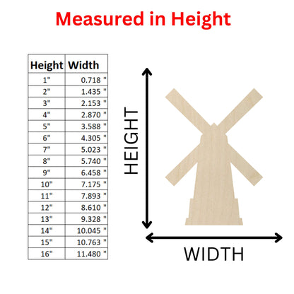 Wooden Windmill Shape | Farmhouse Windmill Blank Cutout | Craft Supplies | Bulk Windmill