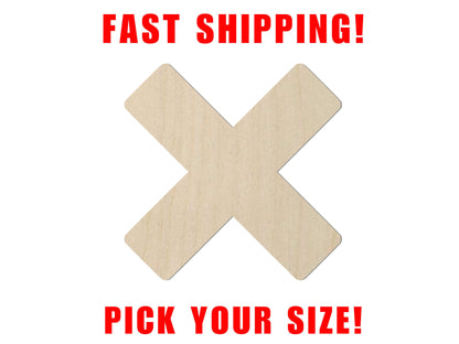 Wooden X Shape | X Blank Cutout | Craft Supplies | Bulk Wholesale Craft Cutouts