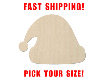 Wooden Santa Hat Shape | Wood Cutout Shape | Laser Cut Blanks | | DIY Craft Blanks