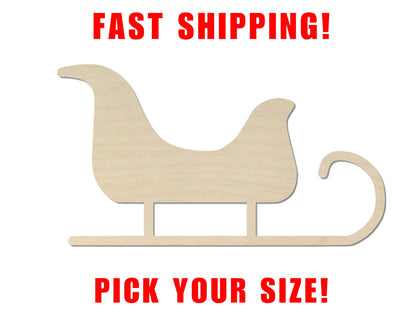 Wooden Sleigh Shape | Santa's Sleigh Cutout | Bulk Wholesale | Laser Cut