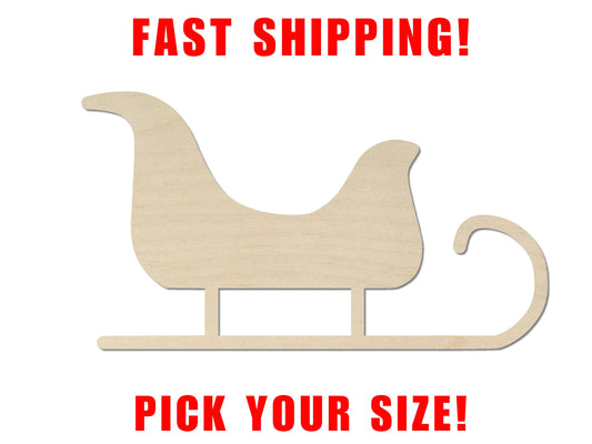 Wooden Sleigh Shape | Santa's Sleigh Cutout | Bulk Wholesale | Laser Cut