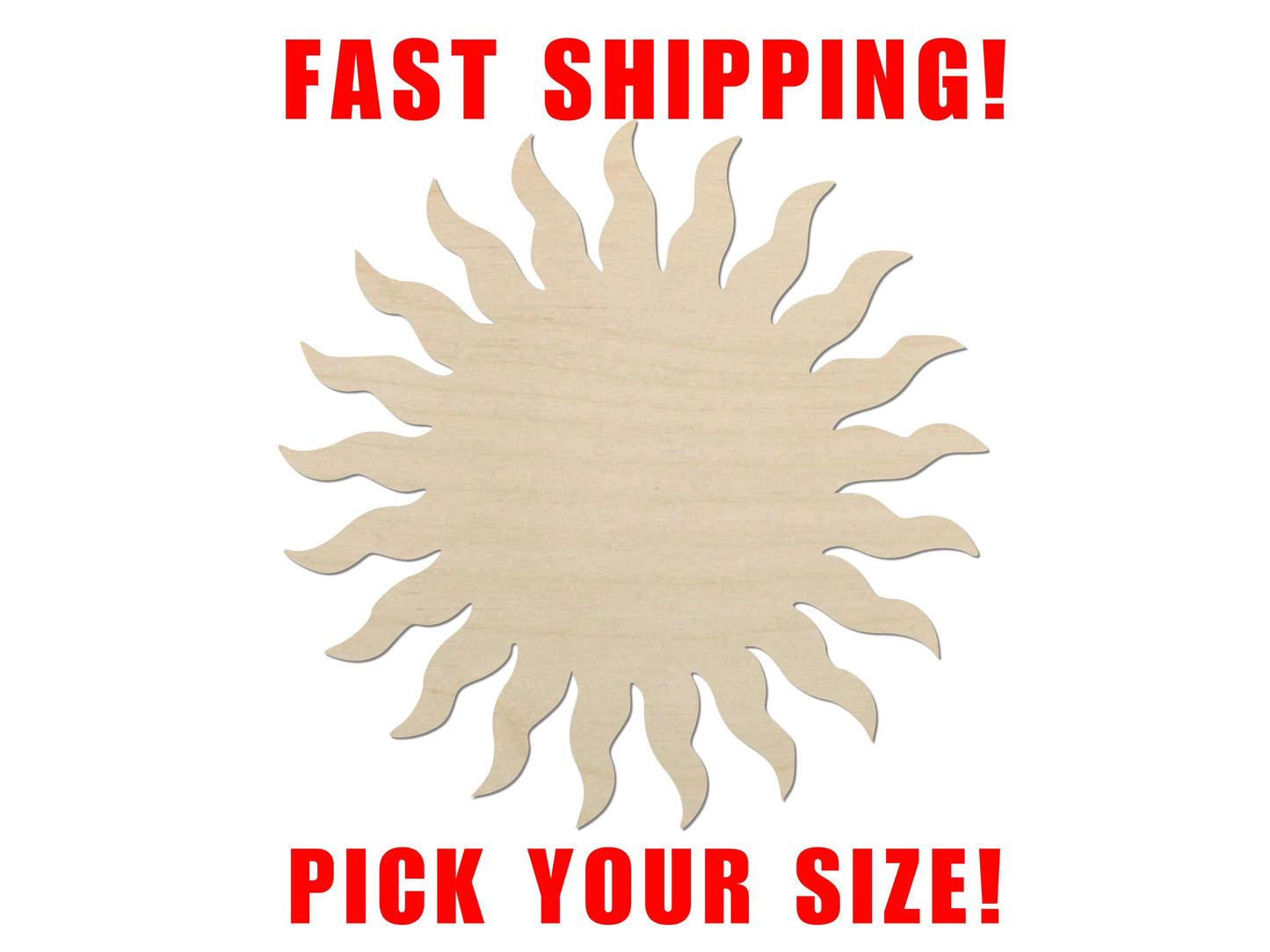 Wooden Sun Shape | Sun Tribal Blank Cutout | Craft Supplies | Wood Shapes Sun Sky Weather Day symbol god egypt summer