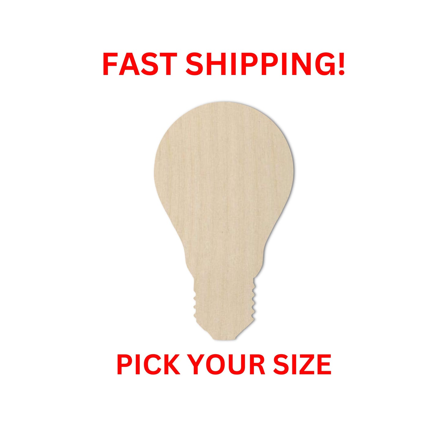 Wooden Light Bulb Shape | LightBulb Cut Out | DIY Shape | Craft Supplies | Bulk Wholesale