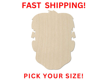 Wooden Frankenstein Head Shape | Halloween Cutout | DIY Craft | Crafting Supplies | Bulk Wholesale