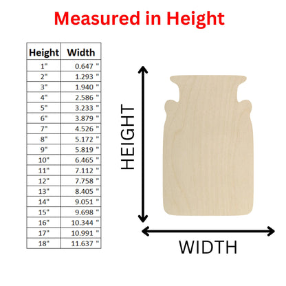 Wooden Milk Can Shape | Milk Can Cutout | DIY Craft Supplies - Farmhouse Milk Can Vintage Wall Decor