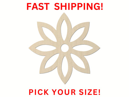 Wooden Daisy Shape | Wooden Daisy Flower Cutout | Craft Supplies Summer Spring Flowers DIY