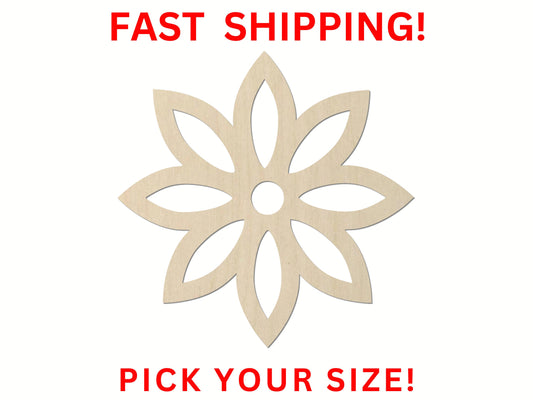 Wooden Daisy Shape | Wooden Daisy Flower Cutout | Craft Supplies Summer Spring Flowers DIY