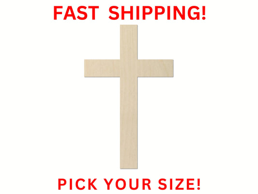 Wooden Cross Shape 01 | Religious Cross Blank Cutout | Laser Cut | DIY Crafting Supplies