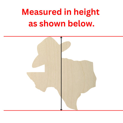 Wooden Texas Cowboy Hat Shape | Texas Cutout | Craft Supplies | Bulk Wholesale | Western