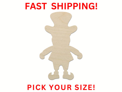 Wooden Leprechaun Shape | Mythical Cutout | Leprechaun Fairy Cut out | Wooden Blank Cutout | Laser Cut | Bulk Wholesale