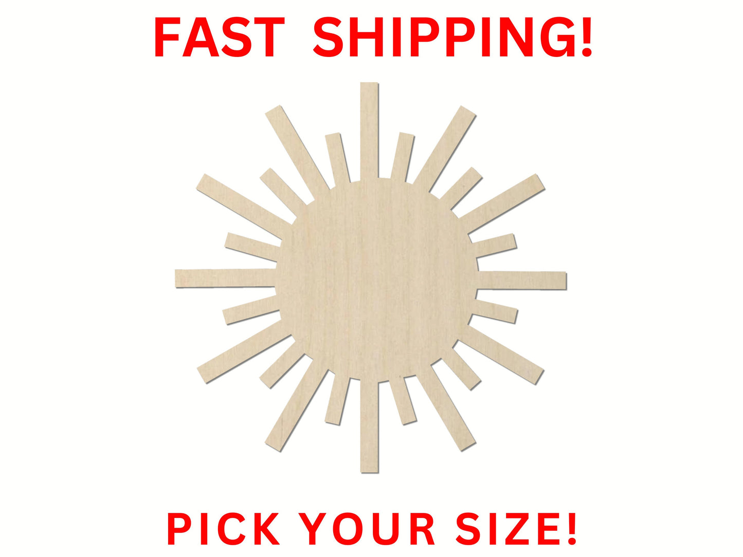 Wooden Sun Shape 02 | Sun Tribal Blank Cutout | Craft Supplies | Wood Shapes Sun Sky Weather Day symbol god summer