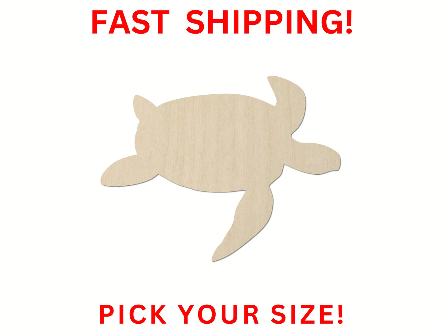 Wooden Turtle Shape 02 | Sea Turtle Cut Out | Crafting Blanks | Laser Cut | Cutouts Sea Beach Vacation Marine Life