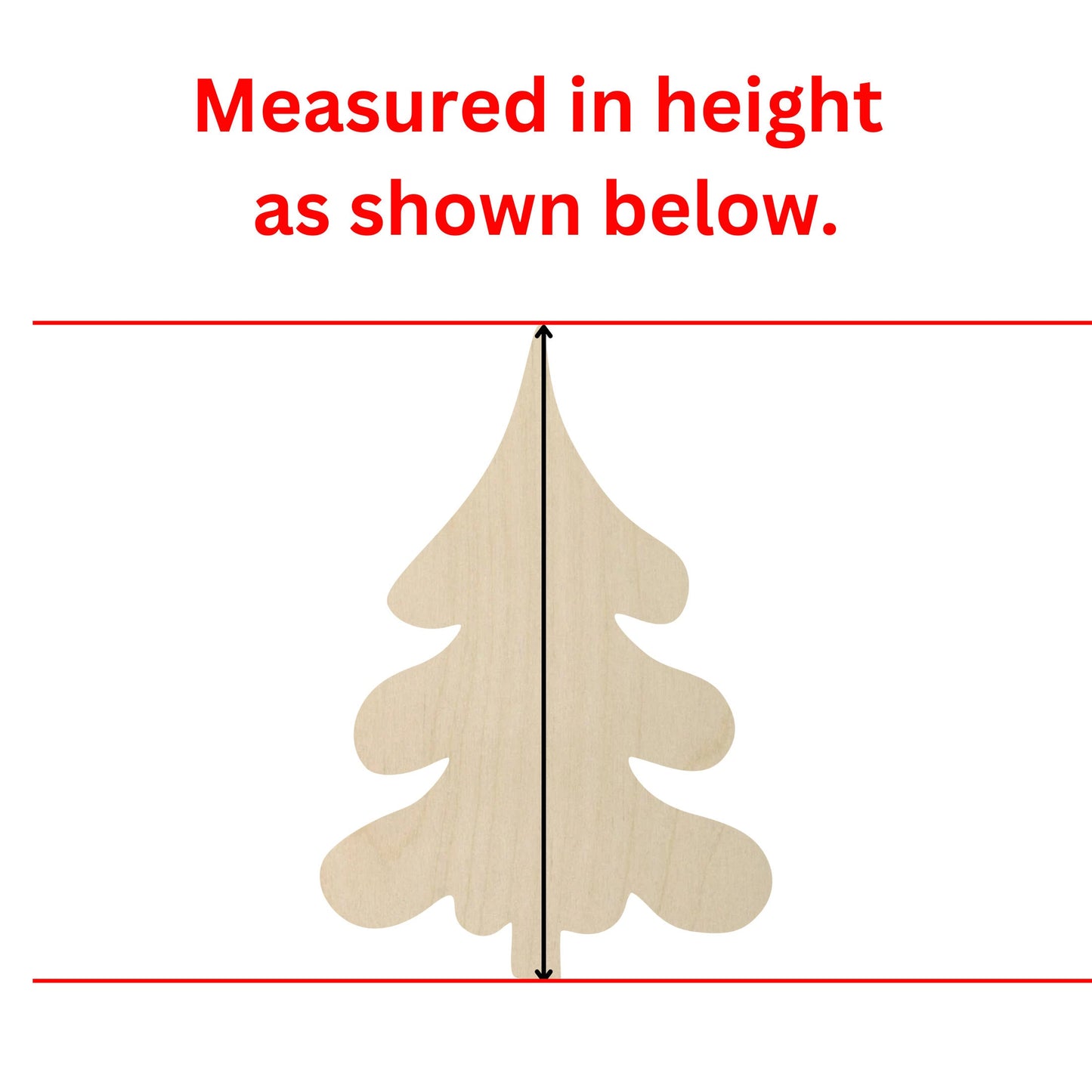 Wooden Christmas Tree Shape 13 | Wooden Tree Cutout | Craft Supplies | Tree Cut out