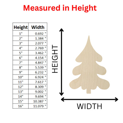 Wooden Christmas Tree Shape 13 | Wooden Tree Cutout | Craft Supplies | Tree Cut out