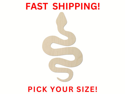 Wooden Snake Shape 02 | Halloween Snake Wood Snake Reptile | Craft Supplies