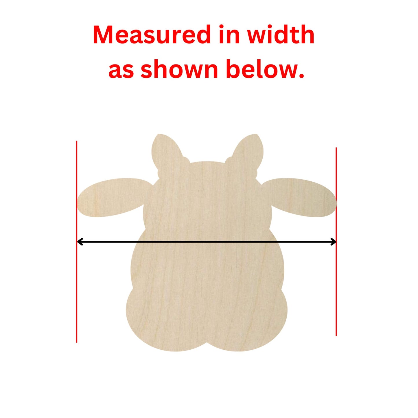 Wooden Cow Head Shape 04 | Cow Wood Cutout Shape | Laser Cut Blanks | DIY Craft Blanks | Crafting Supplies | Bulk Cow Head