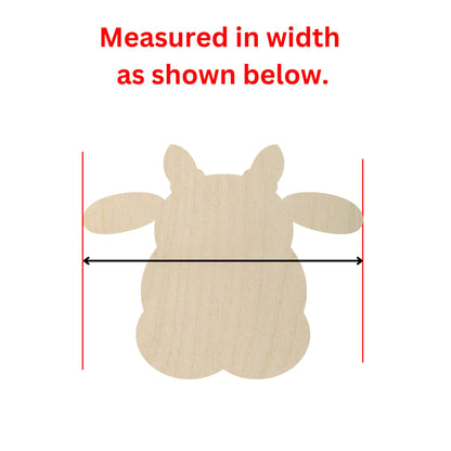 Wooden Cow Head Shape 04 | Cow Wood Cutout Shape | Laser Cut Blanks | DIY Craft Blanks | Crafting Supplies | Bulk Cow Head