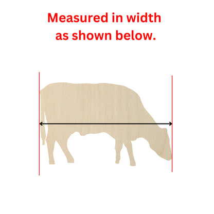 Wooden Cow Shape 02 | Grazing Cow Wood Cutout Shape | Laser Cut Blanks | | DIY Craft Blanks