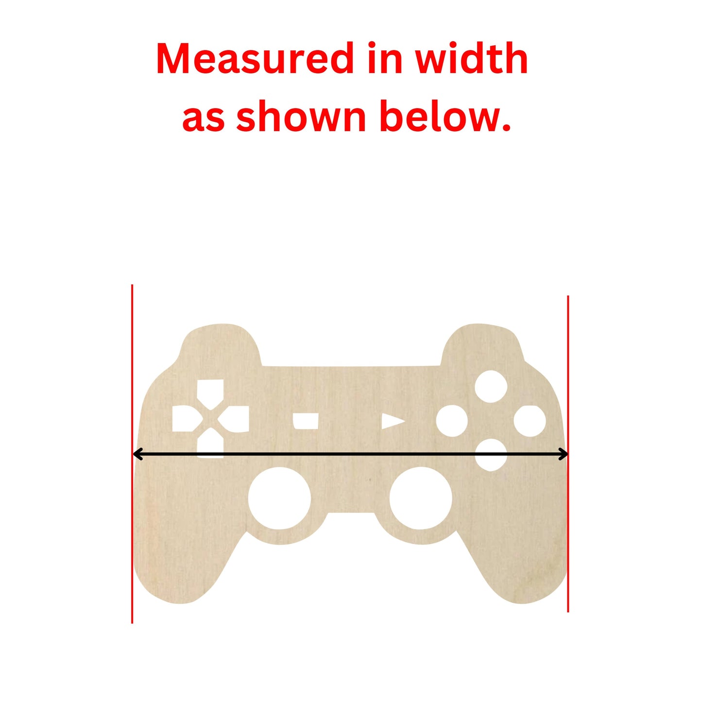 Wooden Playstation Gaming Controller | PS Controller Blank Cutout | Craft Supplies | Bulk Gaming Controller