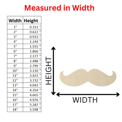 Wooden Mustache Shape | DIY Craft | Craft Supplies | Bulk Wholesale | Laser Cut