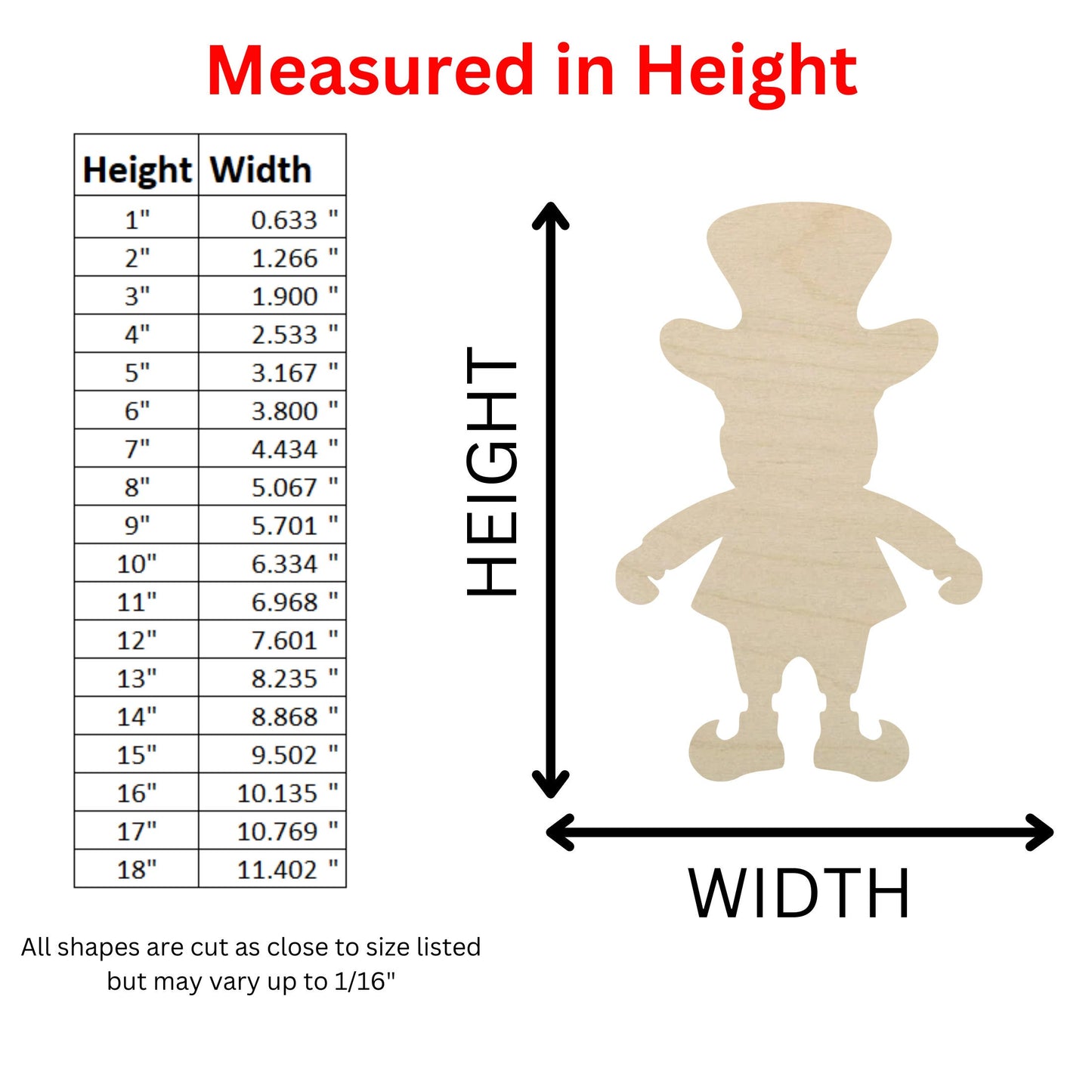 Wooden Leprechaun Shape | Mythical Cutout | Leprechaun Fairy Cut out | Wooden Blank Cutout | Laser Cut | Bulk Wholesale