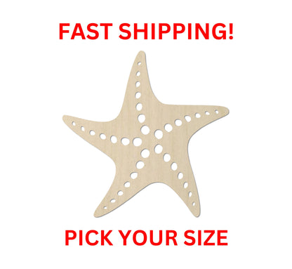 Wooden Starfish Shape 01 | Sea starfish Cutout | Crafting Blanks | Laser Cut | DIY Craft Supply