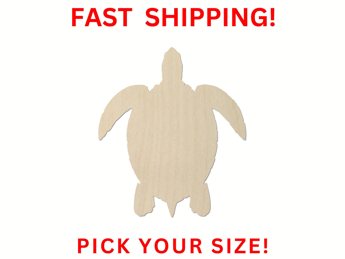 Wooden Turtle Shape 03 | Sea Turtle Cut Out | Crafting Blanks | Laser Cut | Cutouts Sea Beach Vacation Marine Life