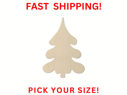 Wooden Christmas Tree Shape 13 | Wooden Tree Cutout | Craft Supplies | Tree Cut out