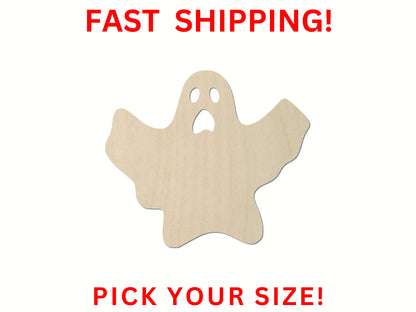 Wooden Ghost Shape 04 | Halloween Cutout | DIY Craft | Crafting Supplies | Halloween Goblin Ghost Scary