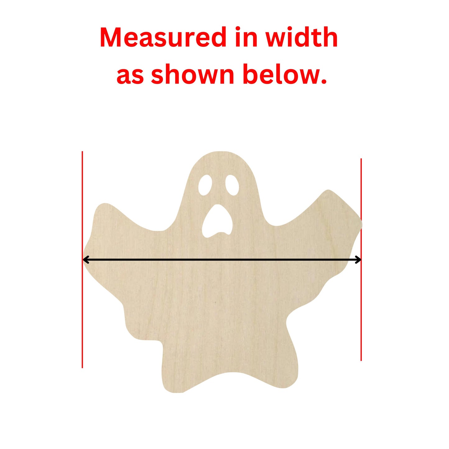 Wooden Ghost Shape 04 | Halloween Cutout | DIY Craft | Crafting Supplies | Halloween Goblin Ghost Scary