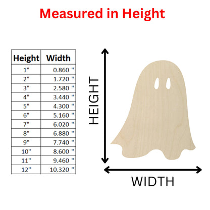 Wooden Ghost Shape 05 | Halloween Cutout | DIY Craft | Crafting Supplies | Halloween Goblin Ghost Scary