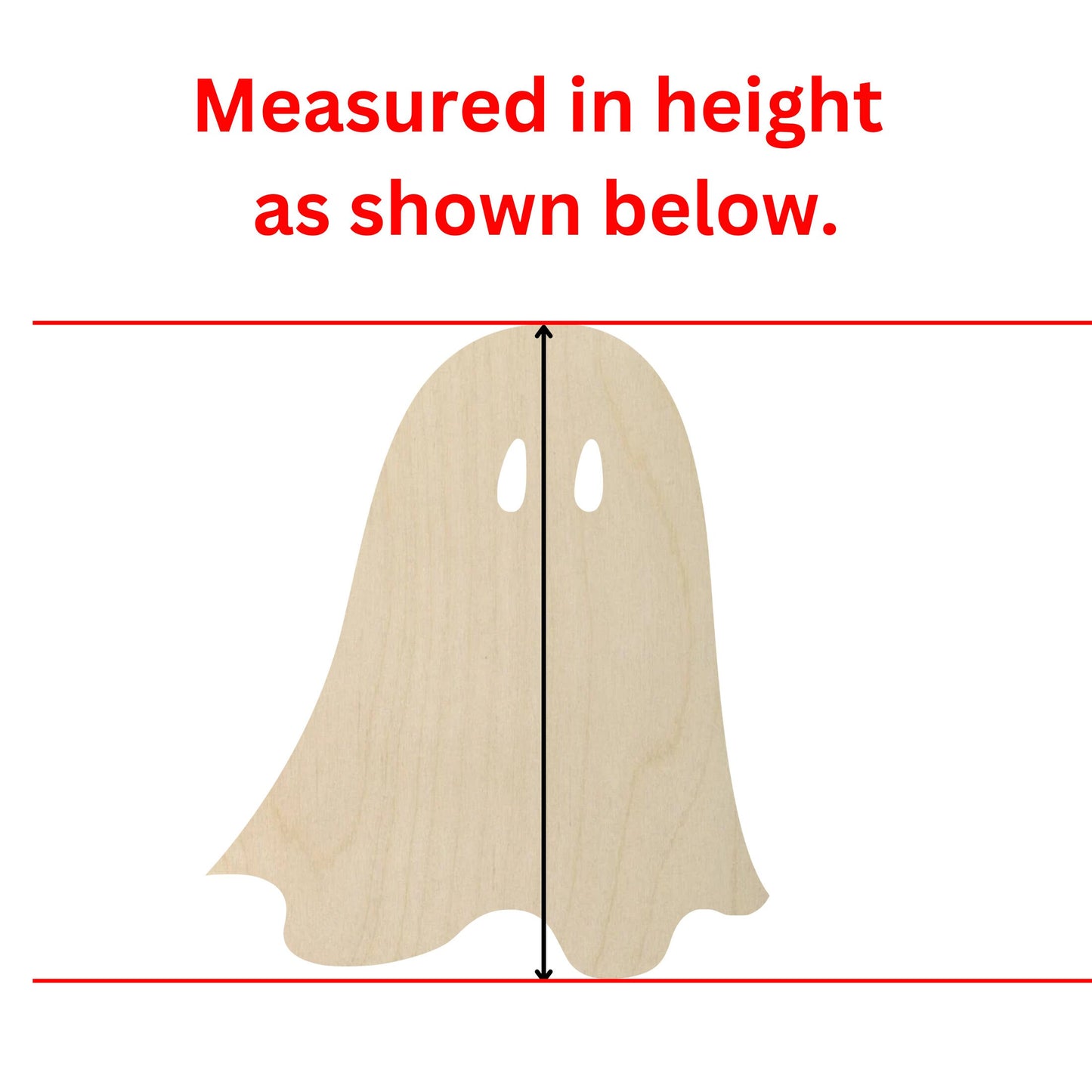 Wooden Ghost Shape 05 | Halloween Cutout | DIY Craft | Crafting Supplies | Halloween Goblin Ghost Scary