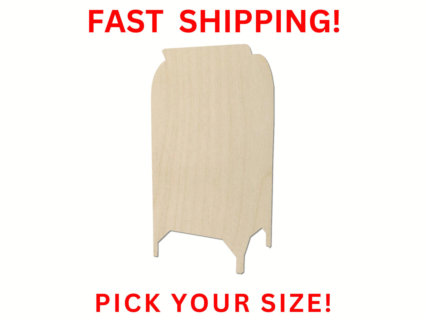 Wooden Mailbox Shape 01 | Mailbox Blank Cutout | Craft Supplies | Bulk Wholesale