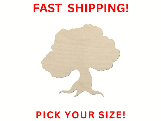 Wooden Tree Shape 01 | Tree Wood Blank Cutout | DIY Craft Supplies