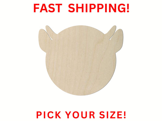 Wooden Cow Head Shape 03 | Cow Wood Cutout Shape | Laser Cut Blanks | DIY Craft Blanks | Crafting Supplies | Bulk Cow Head