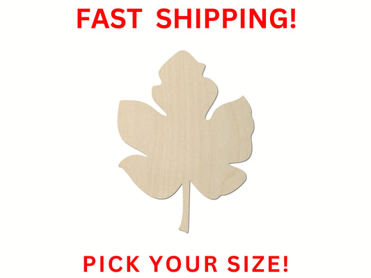 Wooden Fall Leaf Shape | Fall Floral Wood Cutout Shape | Laser Cut Blanks | | DIY Craft Blanks